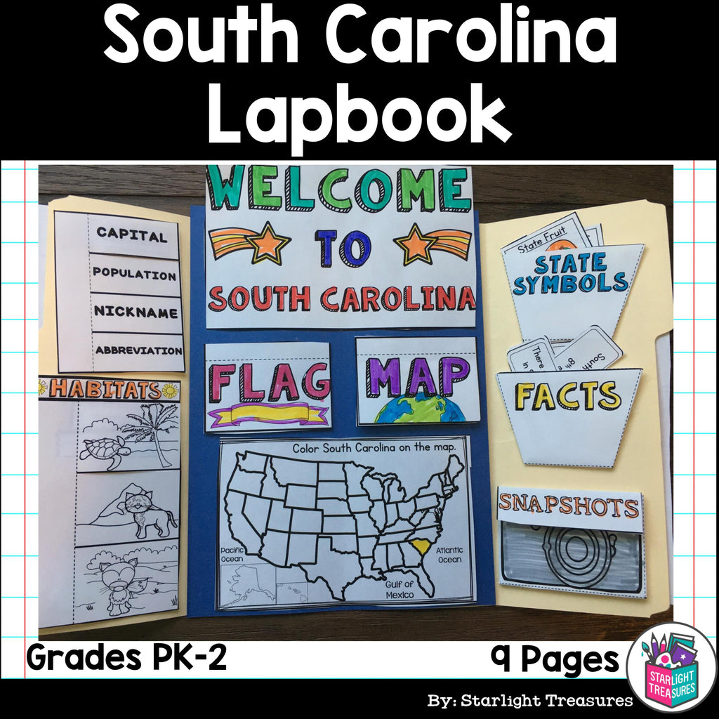 South Carolina Lapbook for Early Learners - A State Study