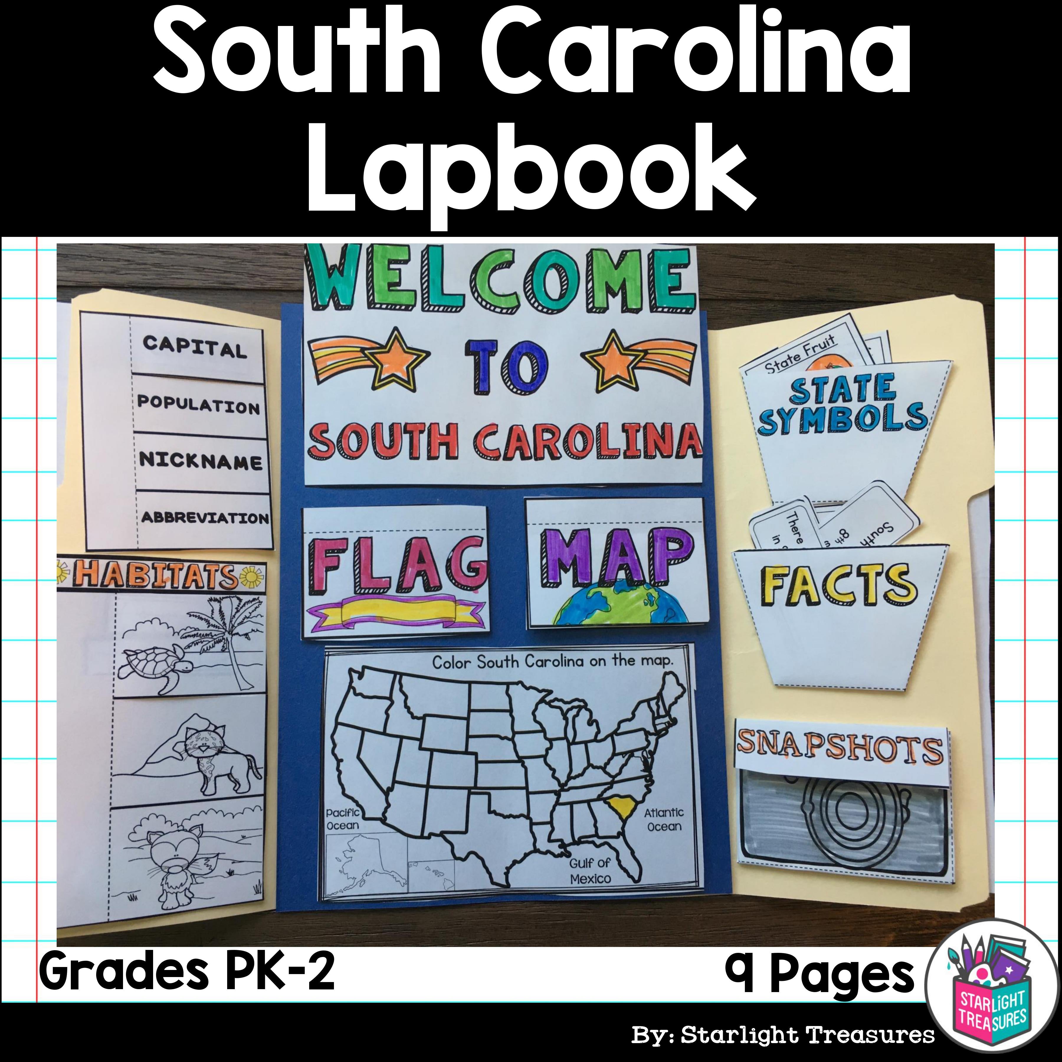 South Carolina Lapbook for Early Learners - A State Study