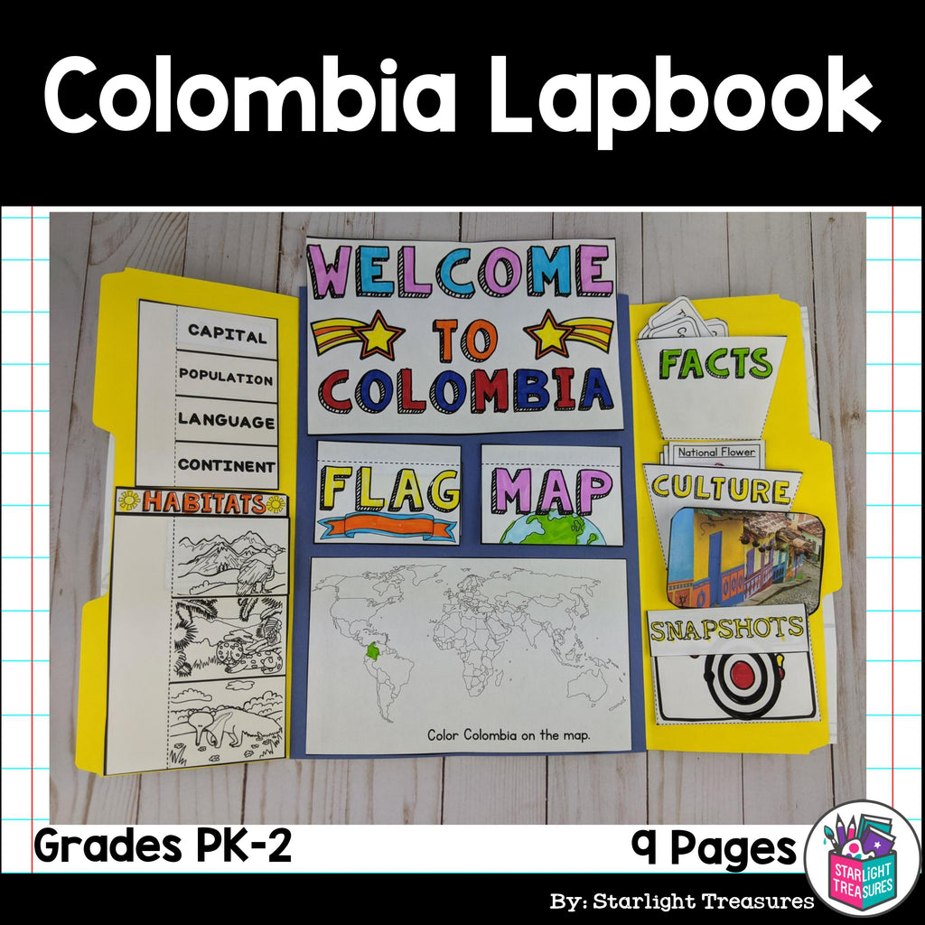 Colombia Lapbook for Early Learners - A Country Study