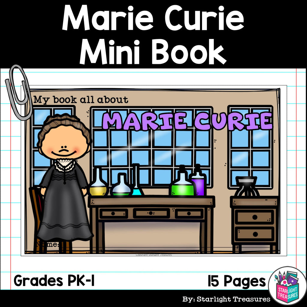Marie Curie Mini Book for Early Readers: Women's History Month