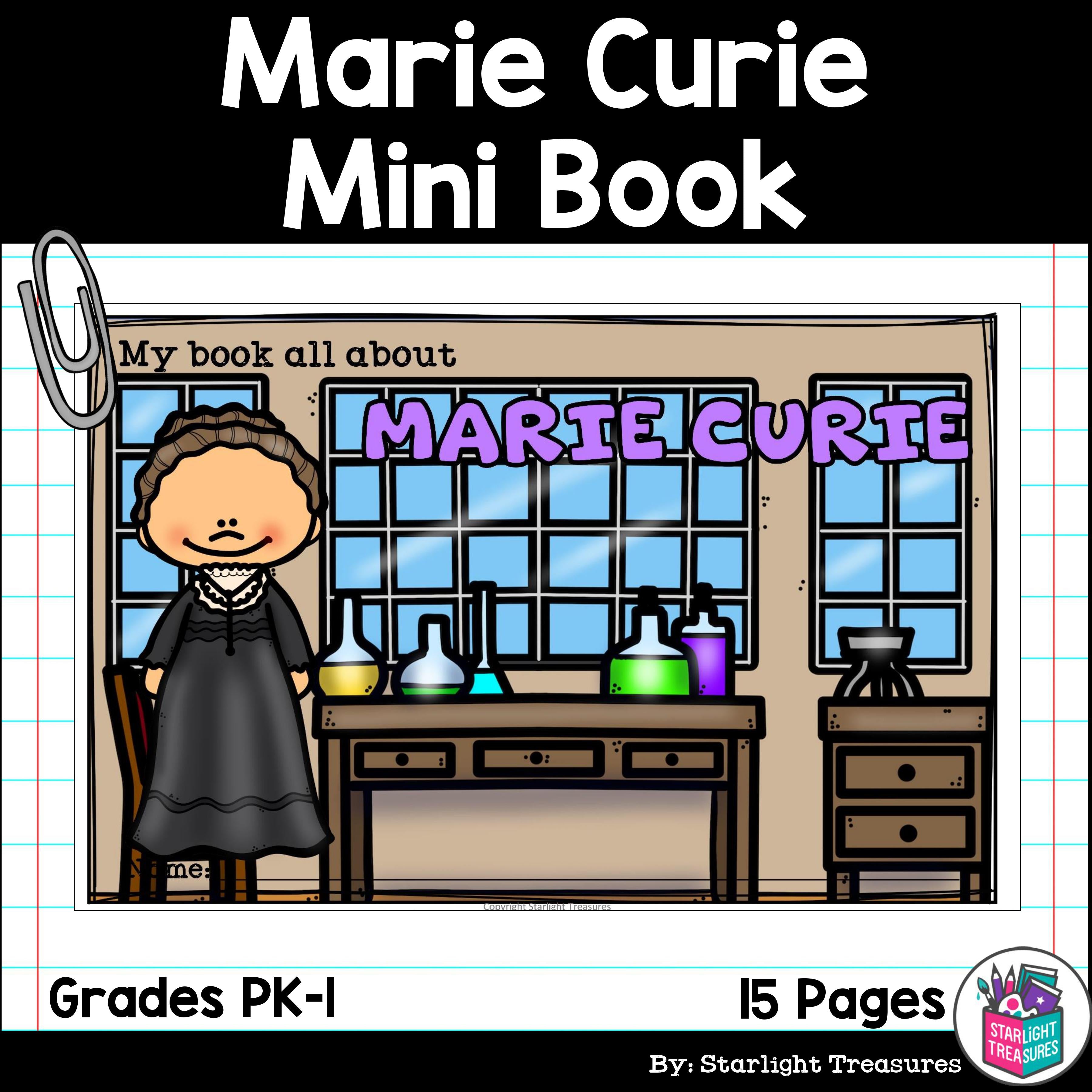 Marie Curie Mini Book for Early Readers: Women's History Month