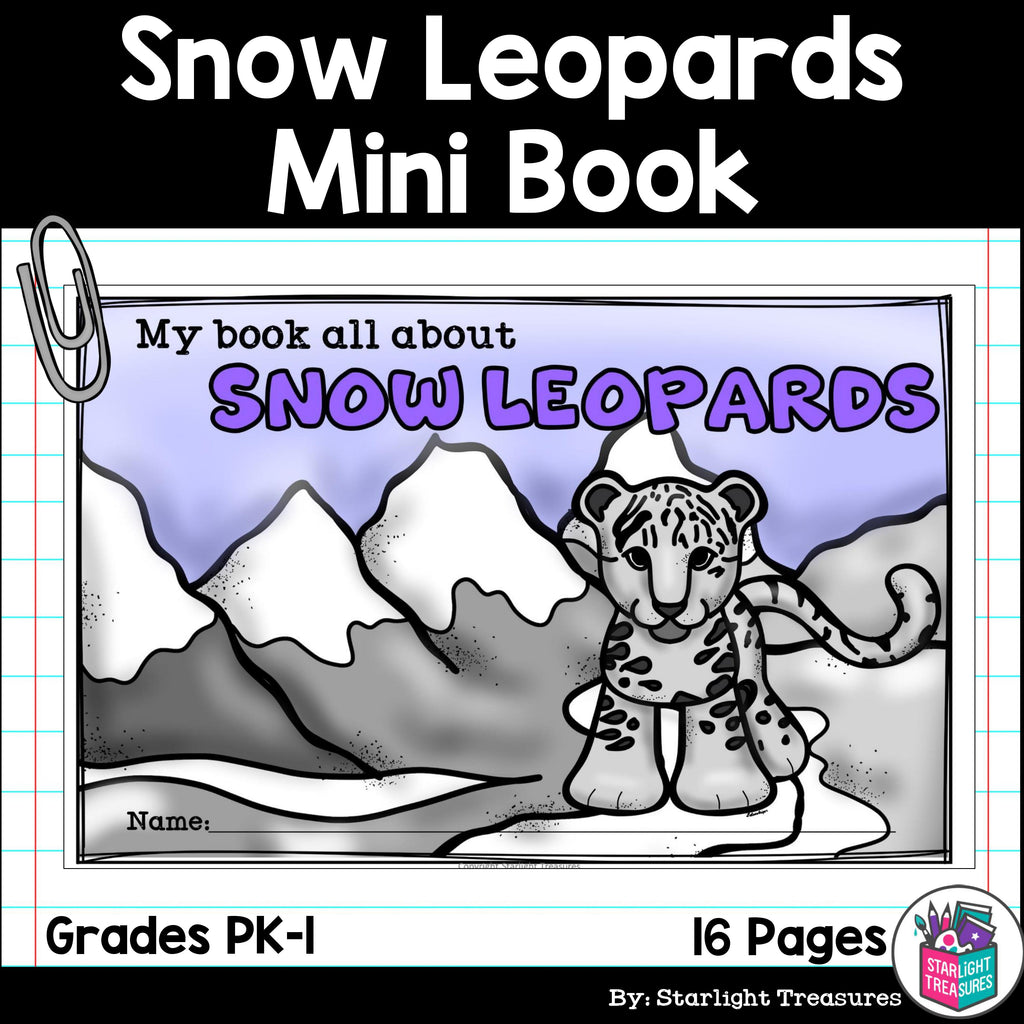 Snow Leopard Mini Book for Early Readers
