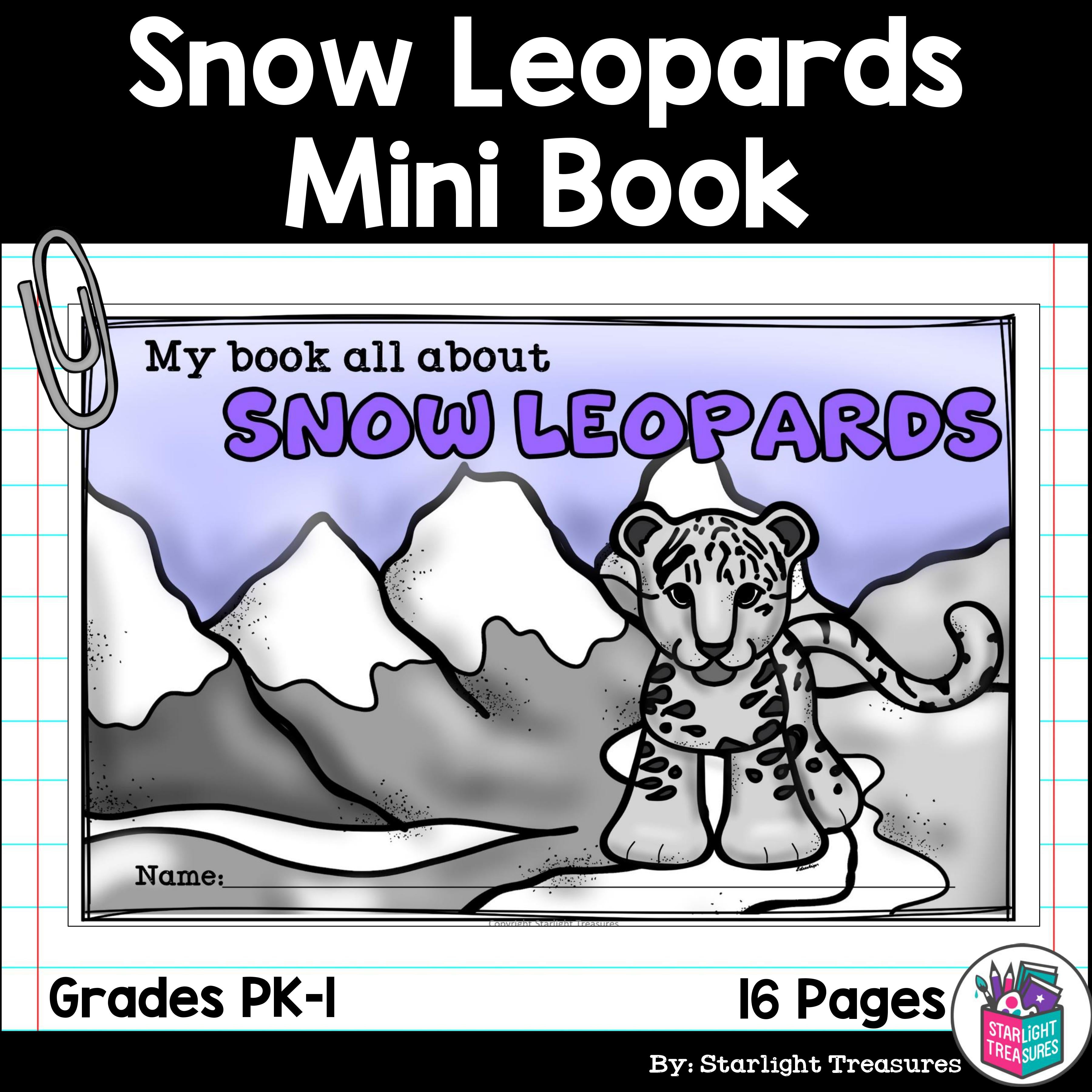 Snow Leopard Mini Book for Early Readers