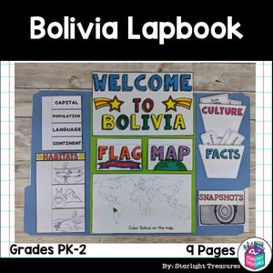 Bolivia Lapbook for Early Learners - A Country Study