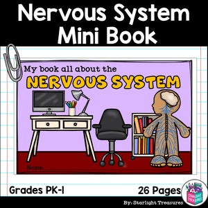 Human Body Systems: Nervous System Mini Book for Early Readers