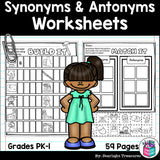 Synonyms & Antonyms Worksheets and Activities for Early Readers