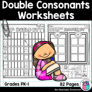 Double Consonants Worksheets and Activities for Early Readers