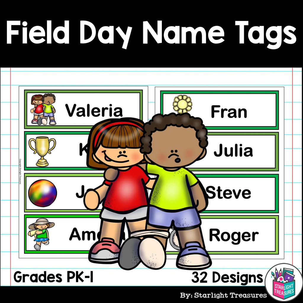 Field Day Name Tags - Editable