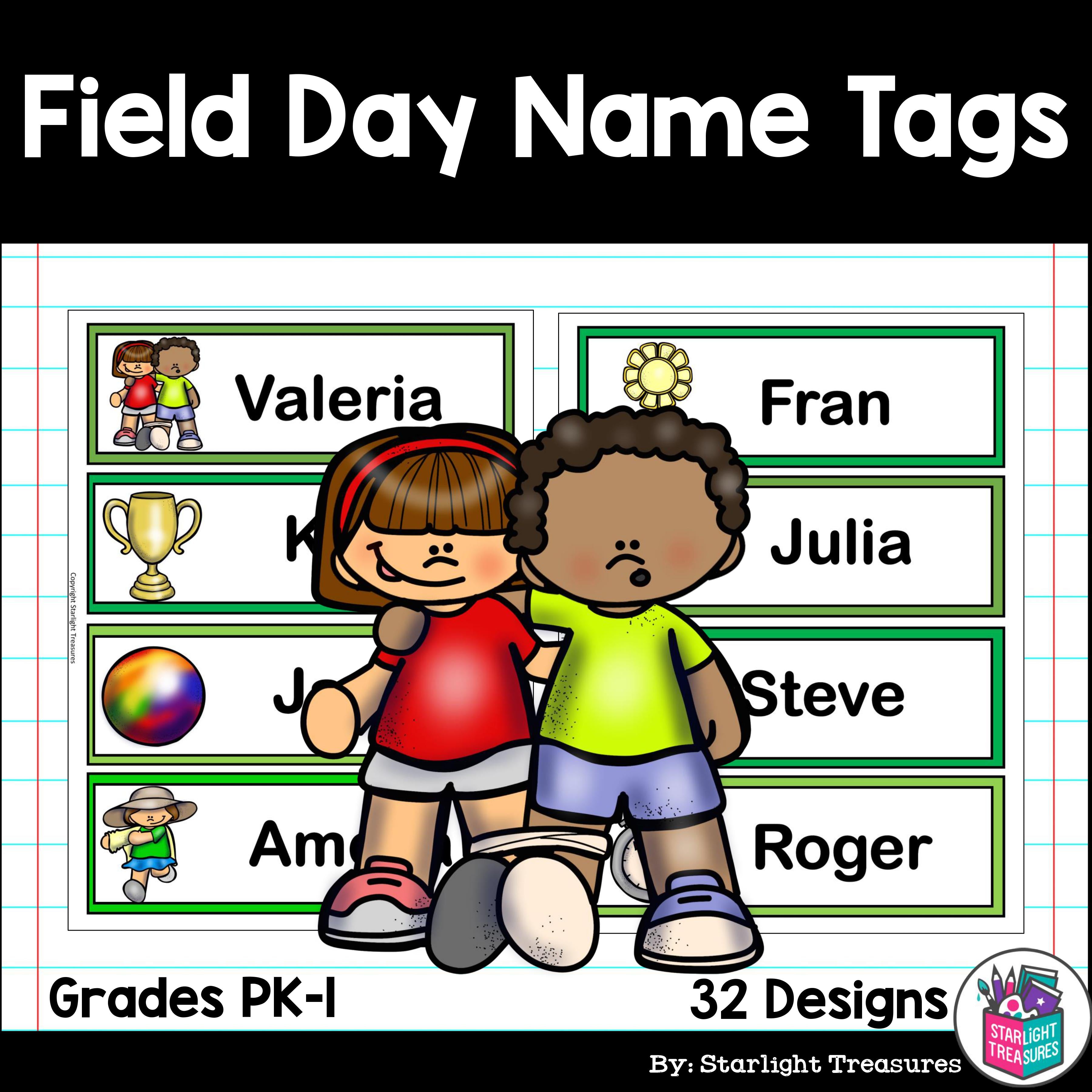 Field Day Name Tags - Editable