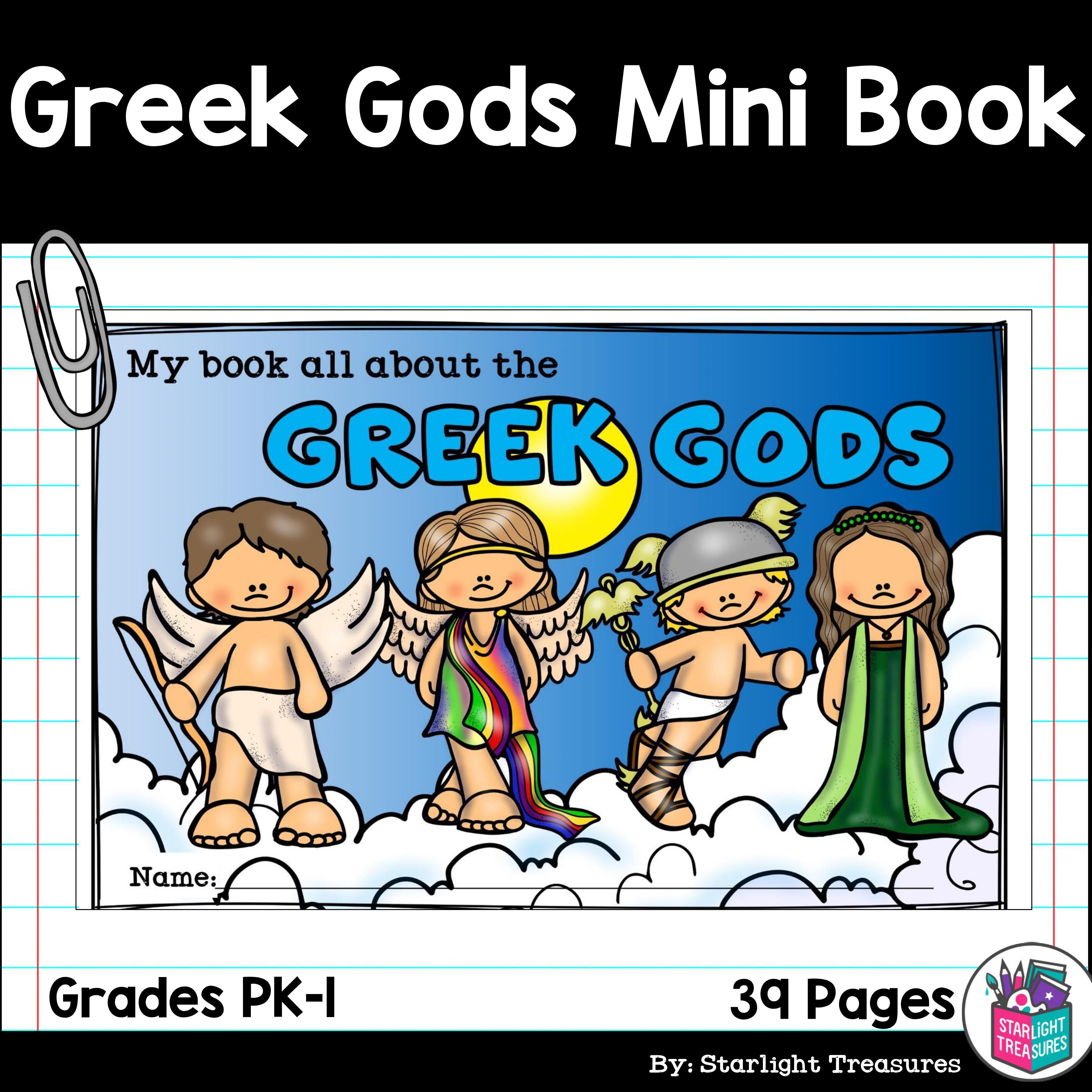 Greek Gods and Goddesses Mini Book for Early Readers - Greek Mythology