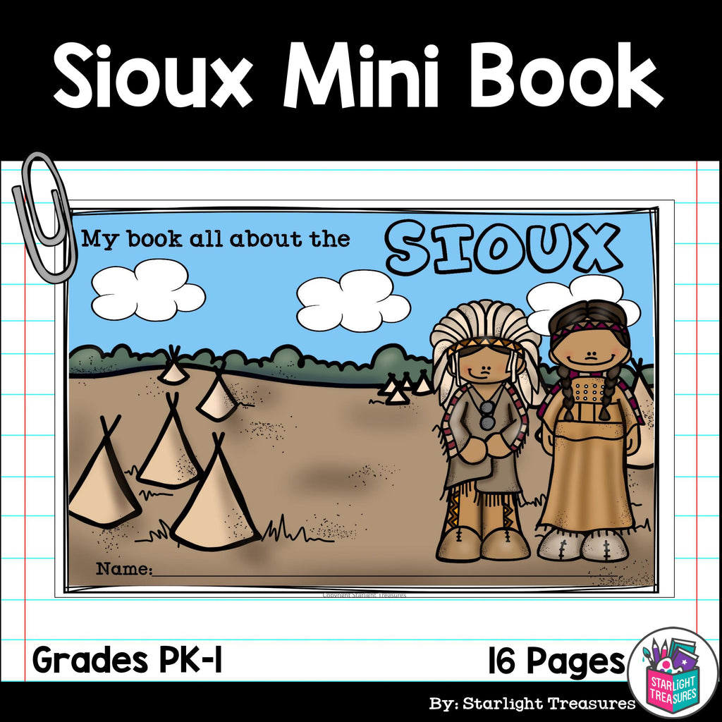 Sioux Tribe Mini Book for Early Readers