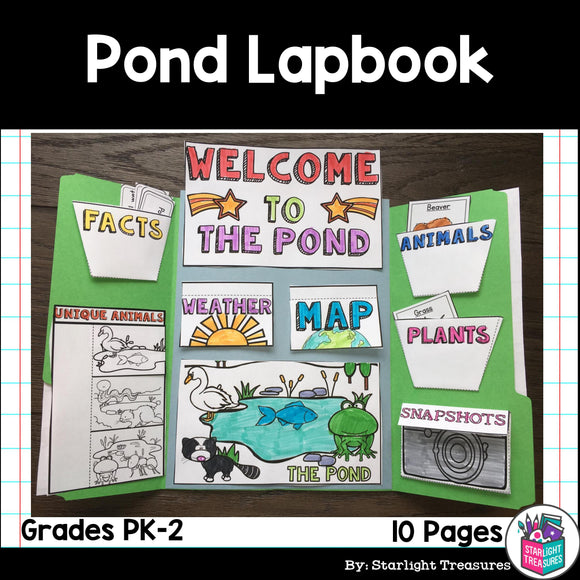 Pond Lapbook for Early Learners - Animal Habitats