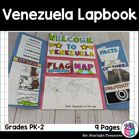 Venezuela Lapbook for Early Learners - A Country Study