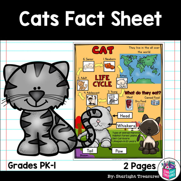 Cat Fact Sheet for Early Readers