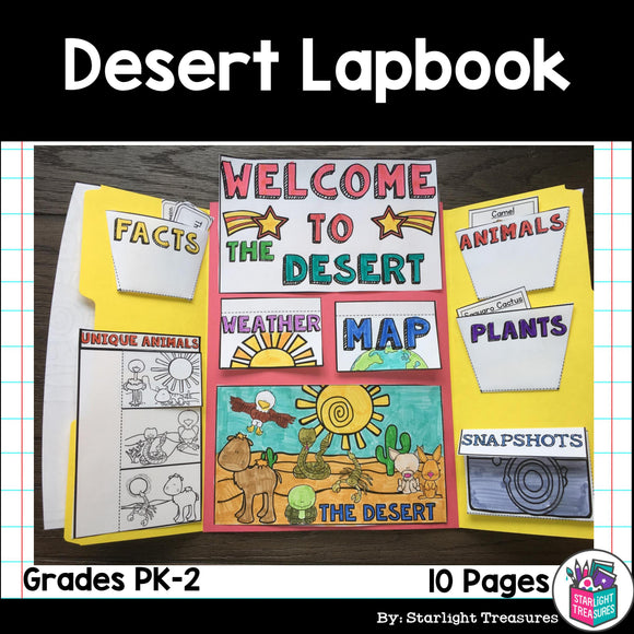 Desert Lapbook for Early Learners - Animal Habitats