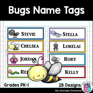 Bugs Name Tags - Editable
