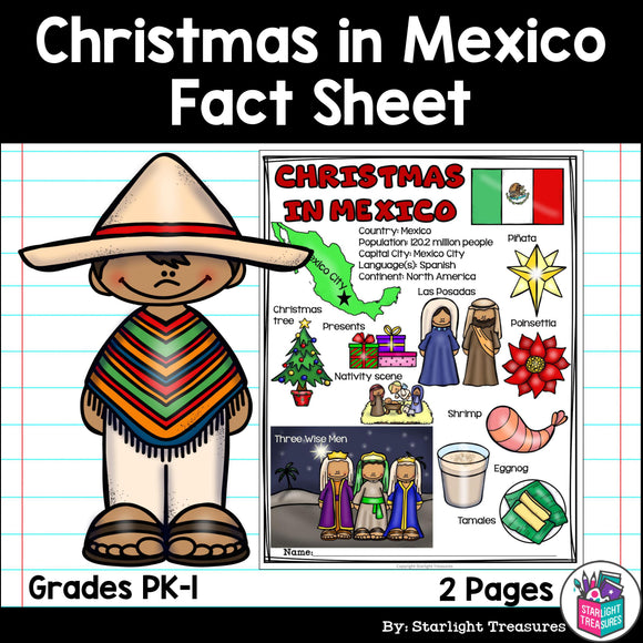 Christmas in Mexico Fact Sheet for Early Readers
