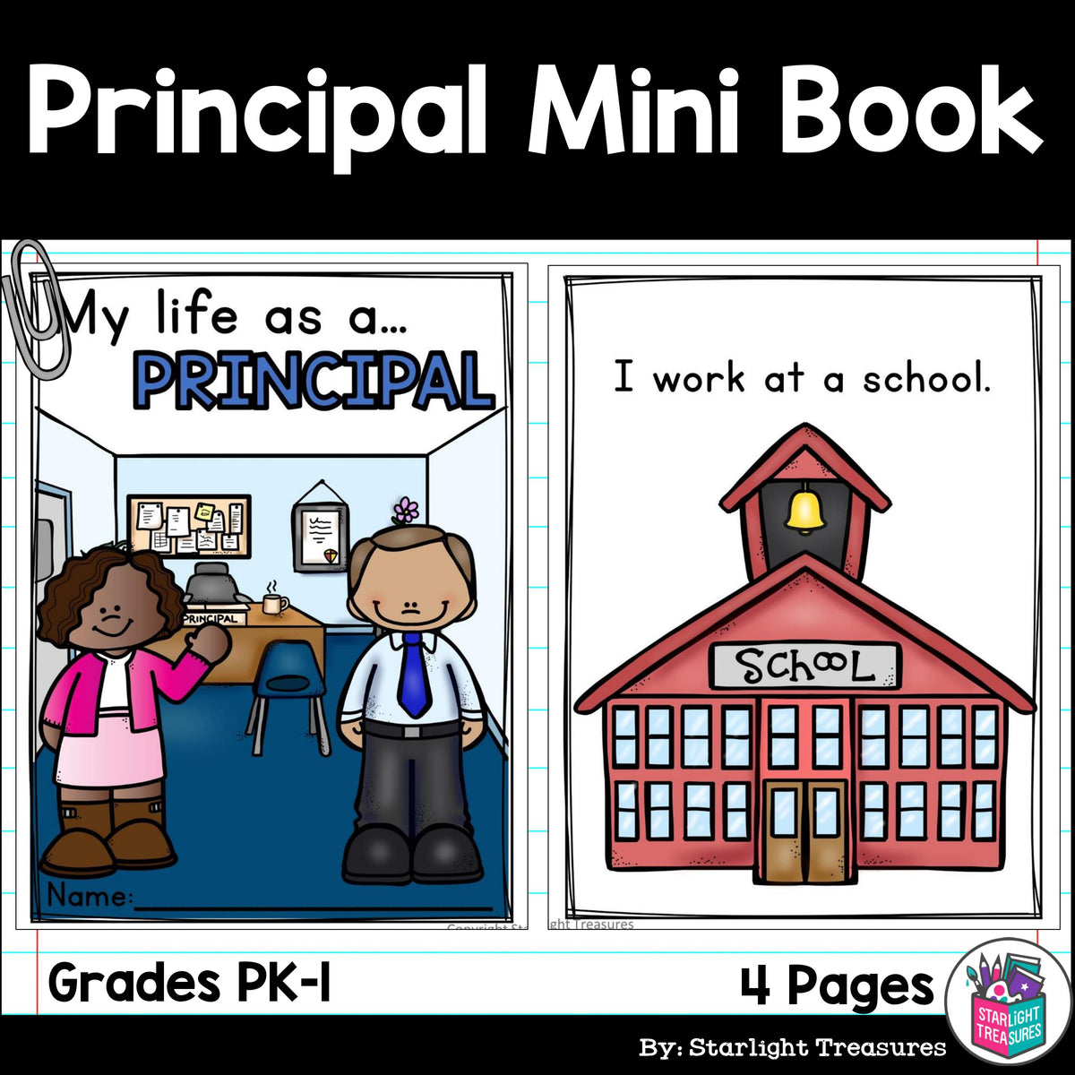 Principal Mini Book for Early Readers - Careers and Community Helpers ...