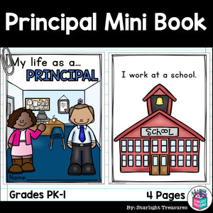 Principal Mini Book for Early Readers - Careers and Community Helpers
