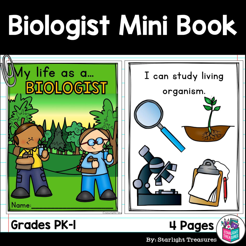 Biologist Mini Book for Early Readers - Types of Scientists