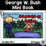 George W. Bush Mini Book for Early Readers: Presidents' Day