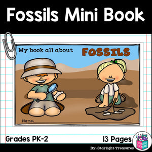 Fossils Mini Book for Early Readers