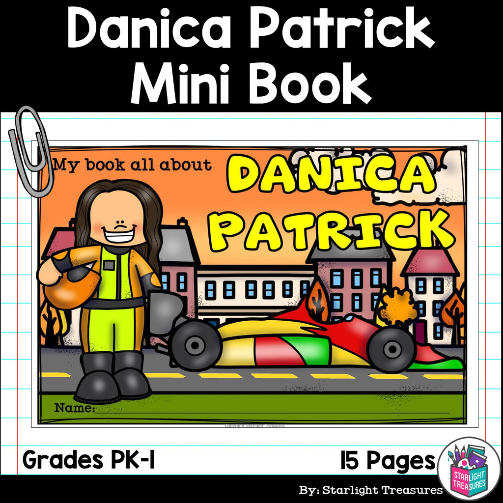 Danica Patrick Mini Book for Early Readers: Women's History Month
