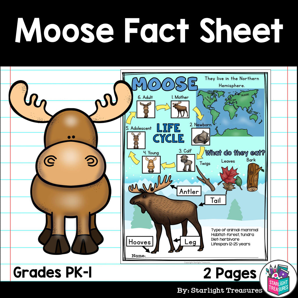 Moose Fact Sheet for Early Readers