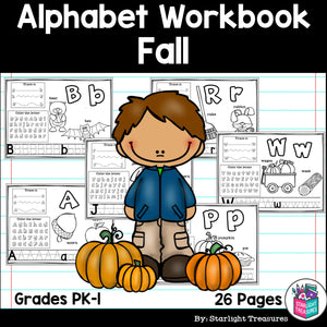 Worksheets A-Z Fall Theme