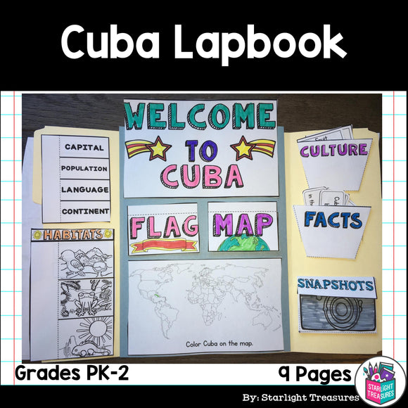 Cuba Lapbook for Early Learners - A Country Study