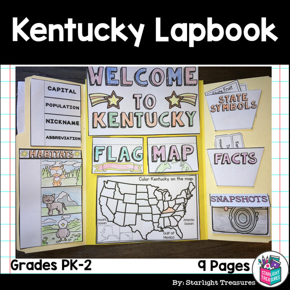 Kentucky Lapbook for Early Learners - A State Study