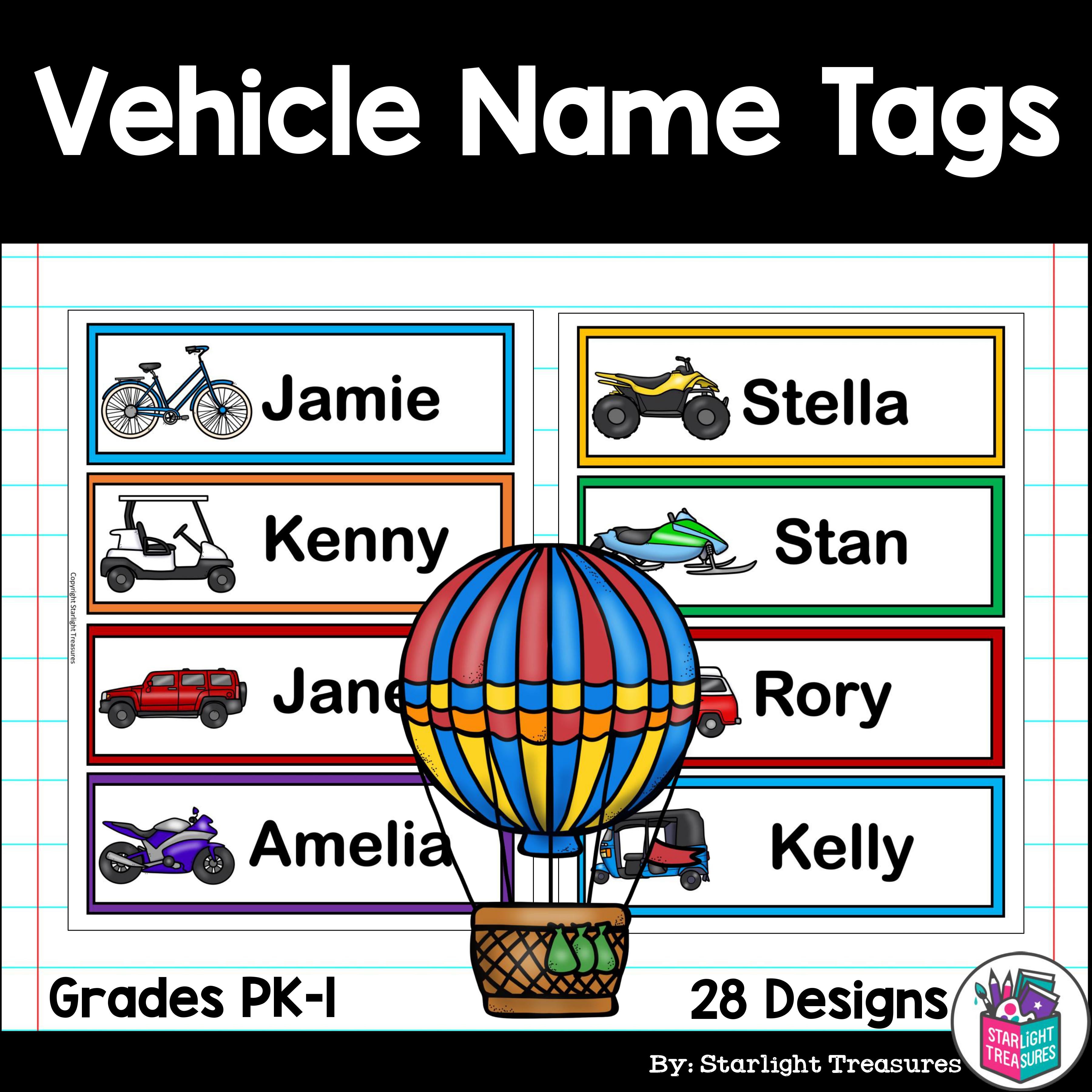 Vehicle Name Tags - Editable