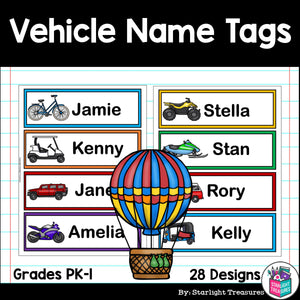 Vehicle Name Tags - Editable