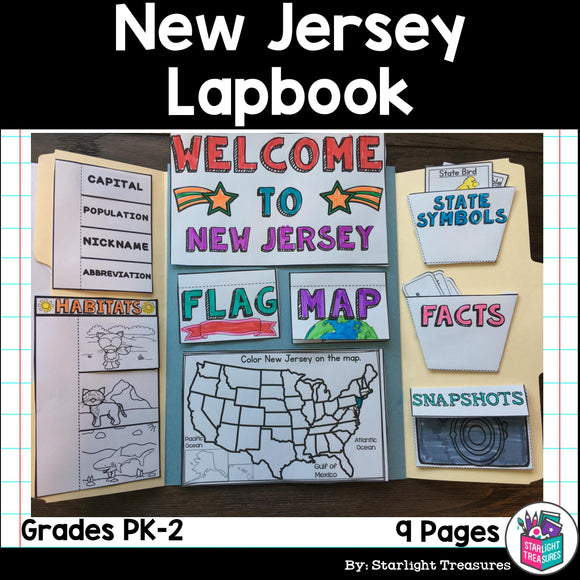 New Jersey Lapbook for Early Learners - A State Study