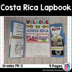 Costa Rica Lapbook for Early Learners - A Country Study