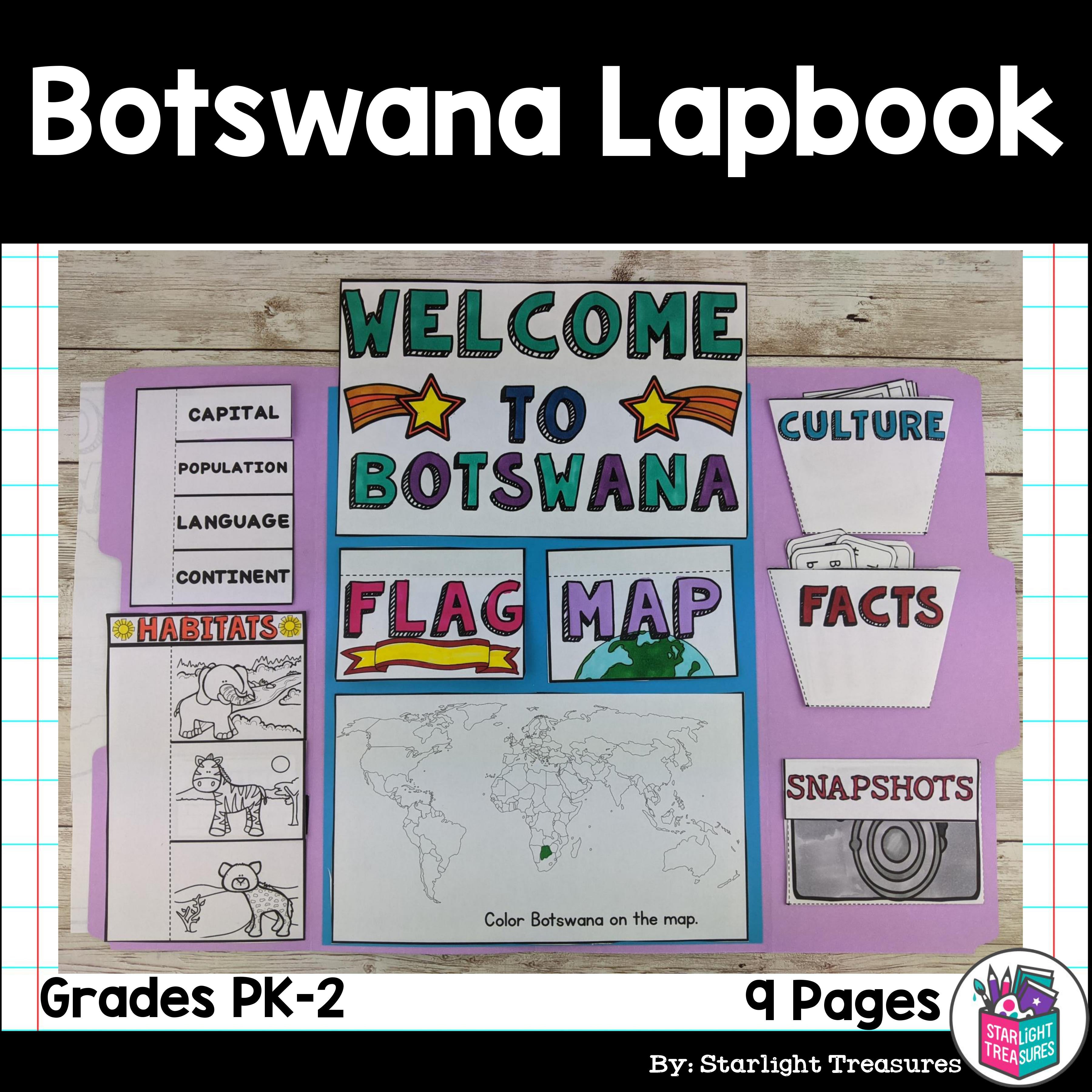 Botswana Lapbook for Early Learners - A Country Study