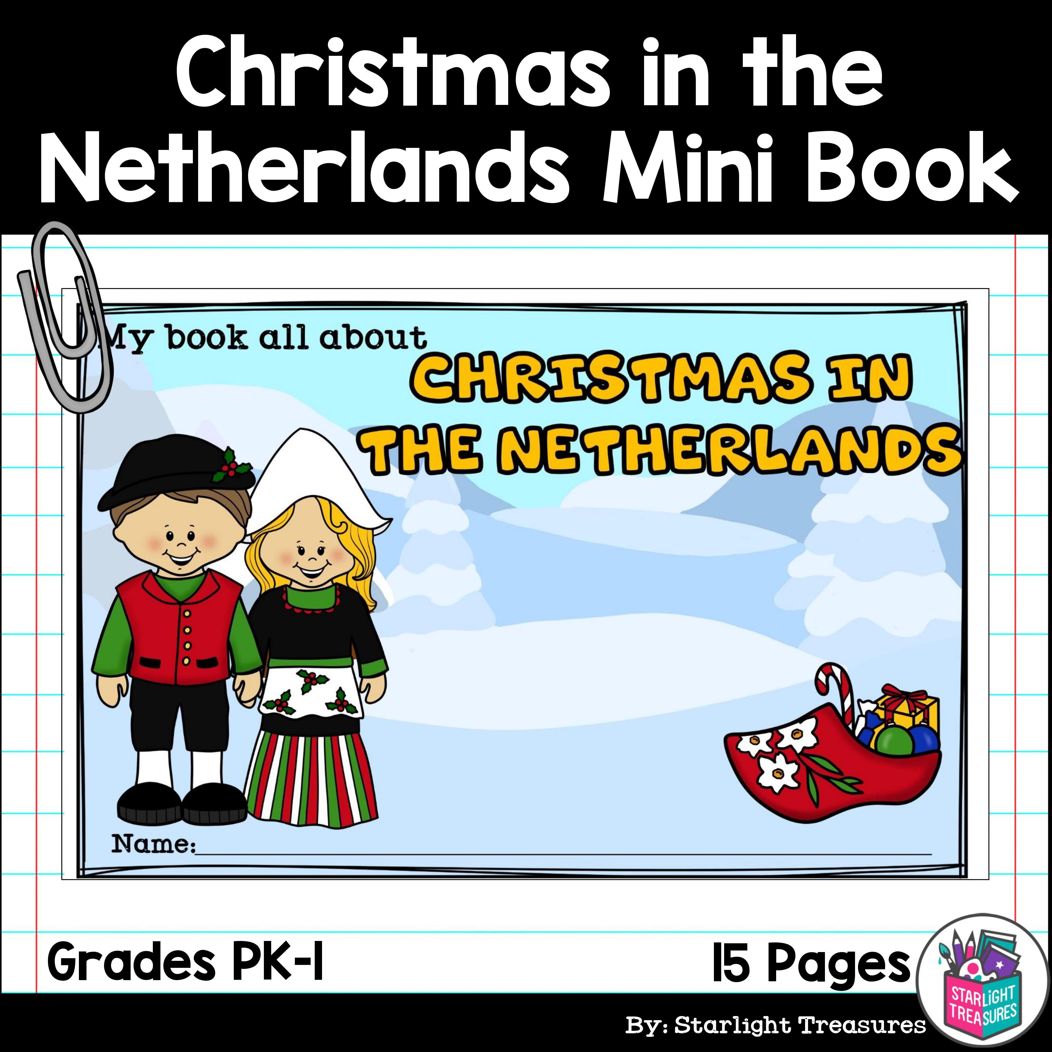 Christmas in the Netherlands Mini Book for Early Readers - Christmas Activities