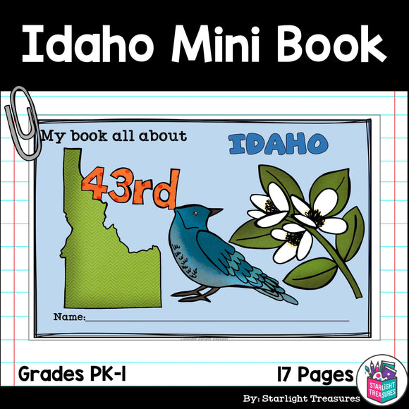 Idaho Mini Book for Early Readers - A State Study