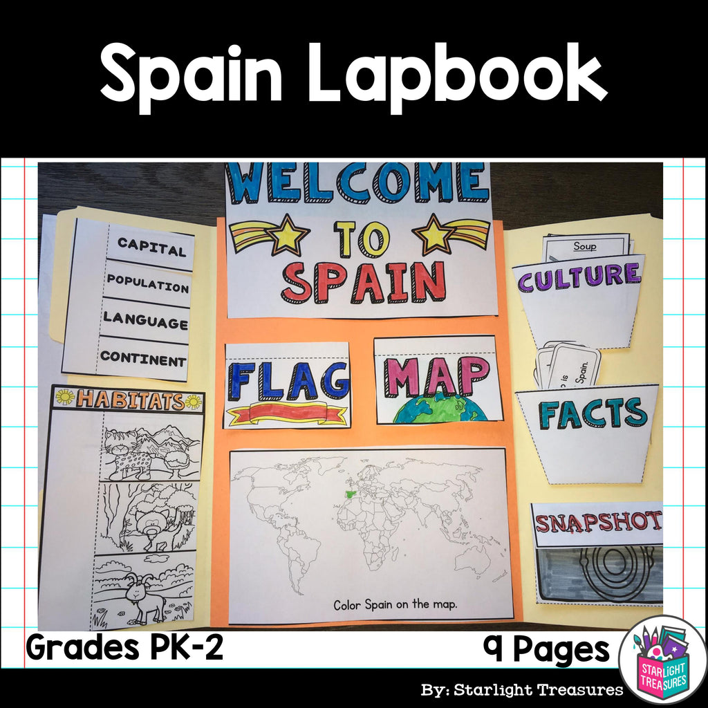Spain Lapbook for Early Learners - A Country Study