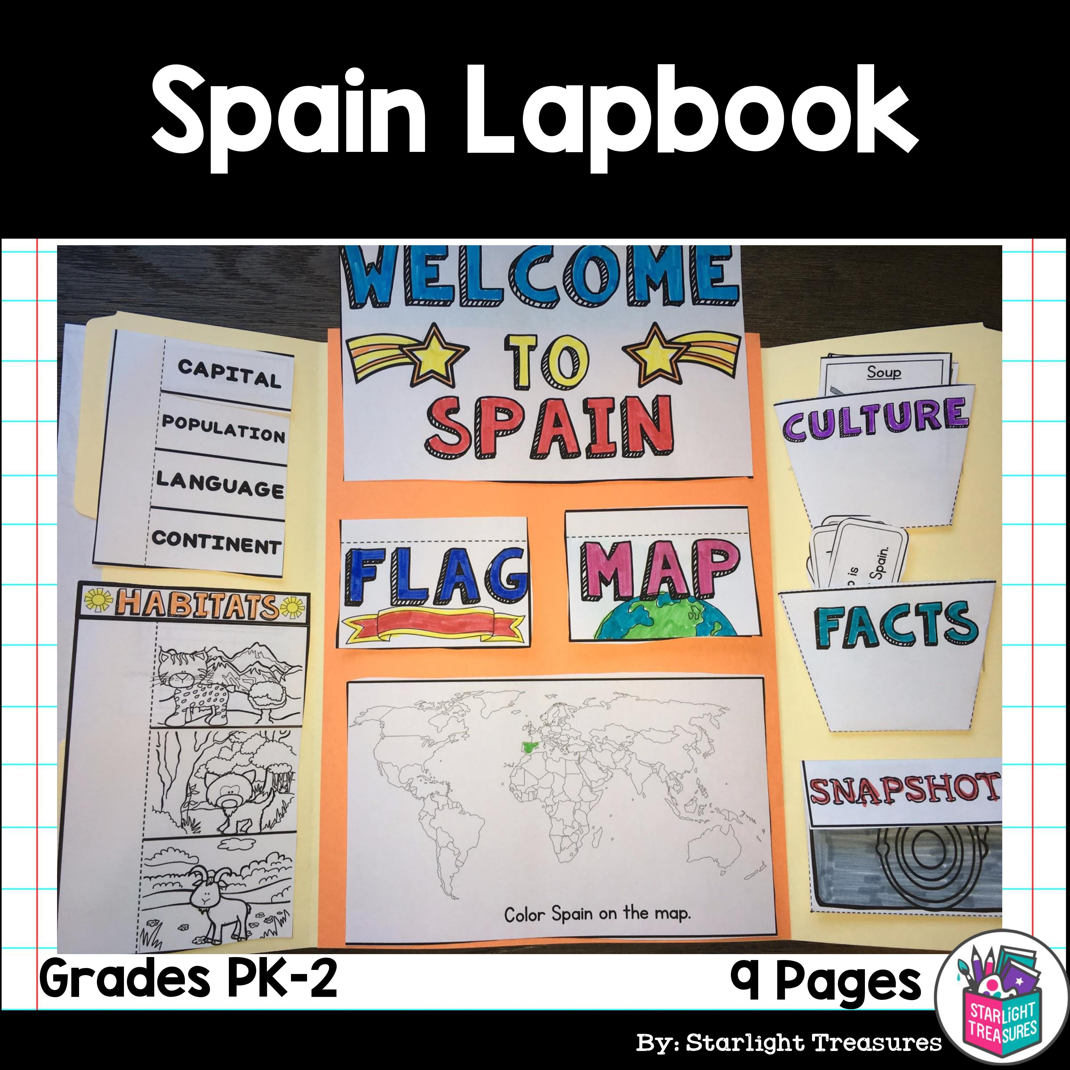 Spain Lapbook for Early Learners - A Country Study