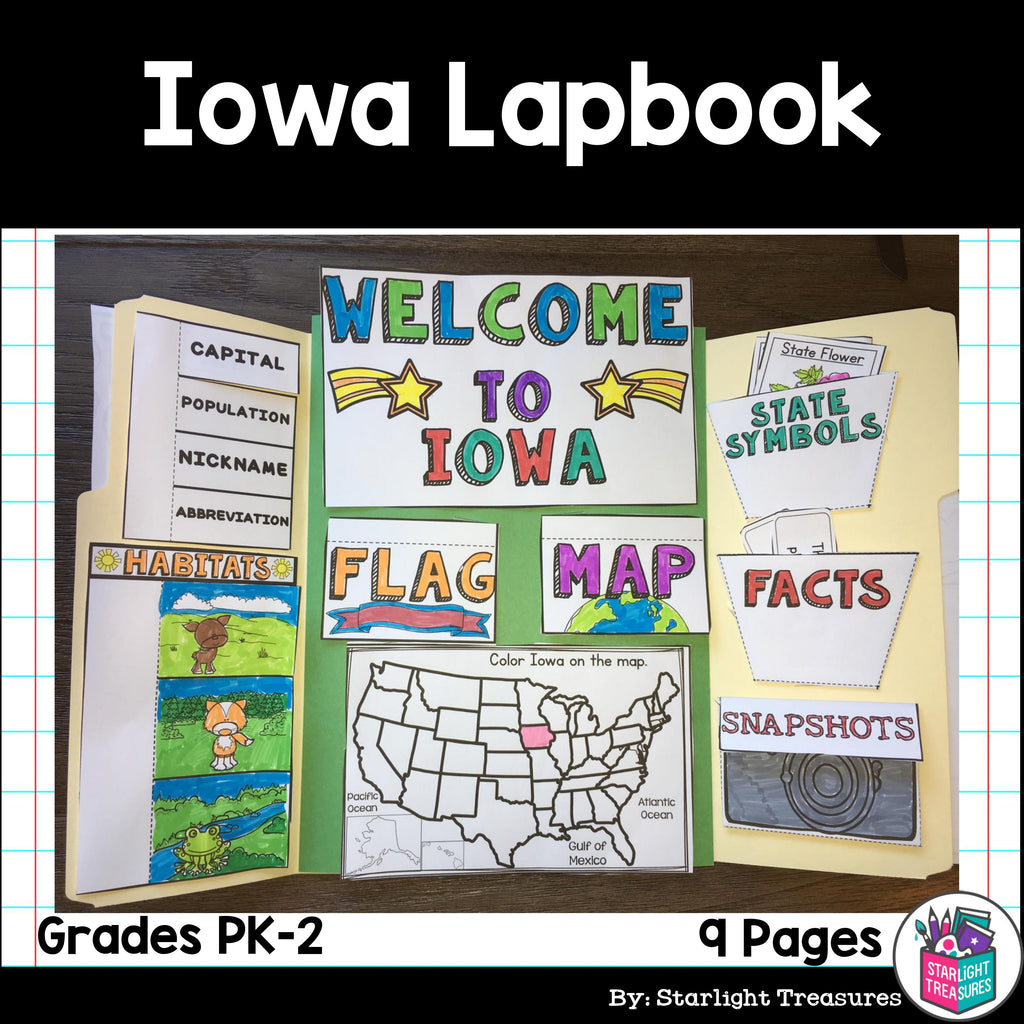 Iowa Lapbook for Early Learners - A State Study