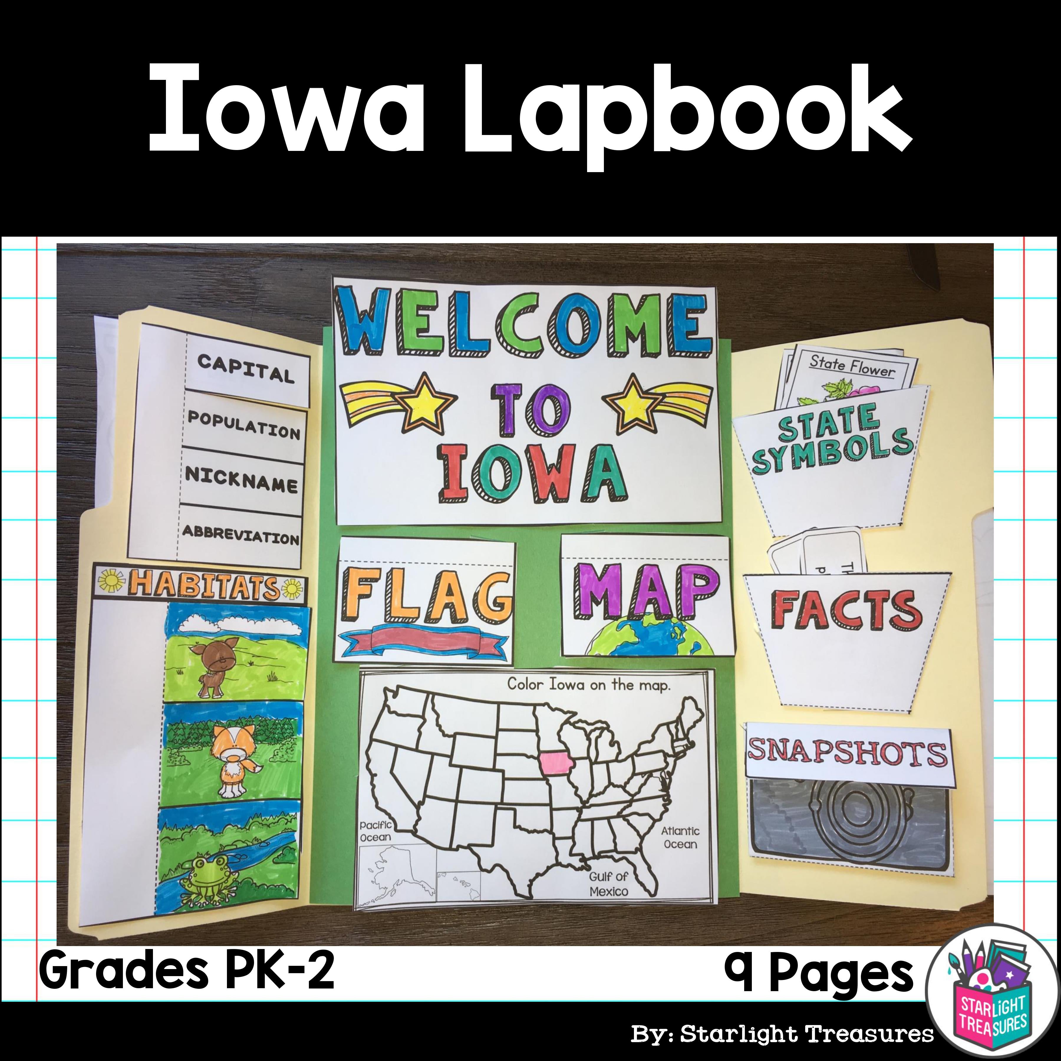 Iowa Lapbook for Early Learners - A State Study