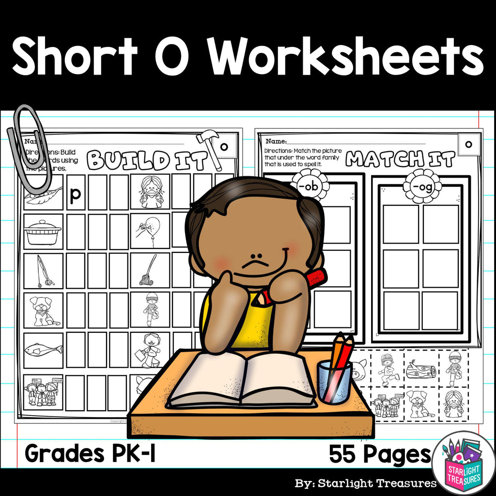 Short O Worksheets and Activities for Early Readers