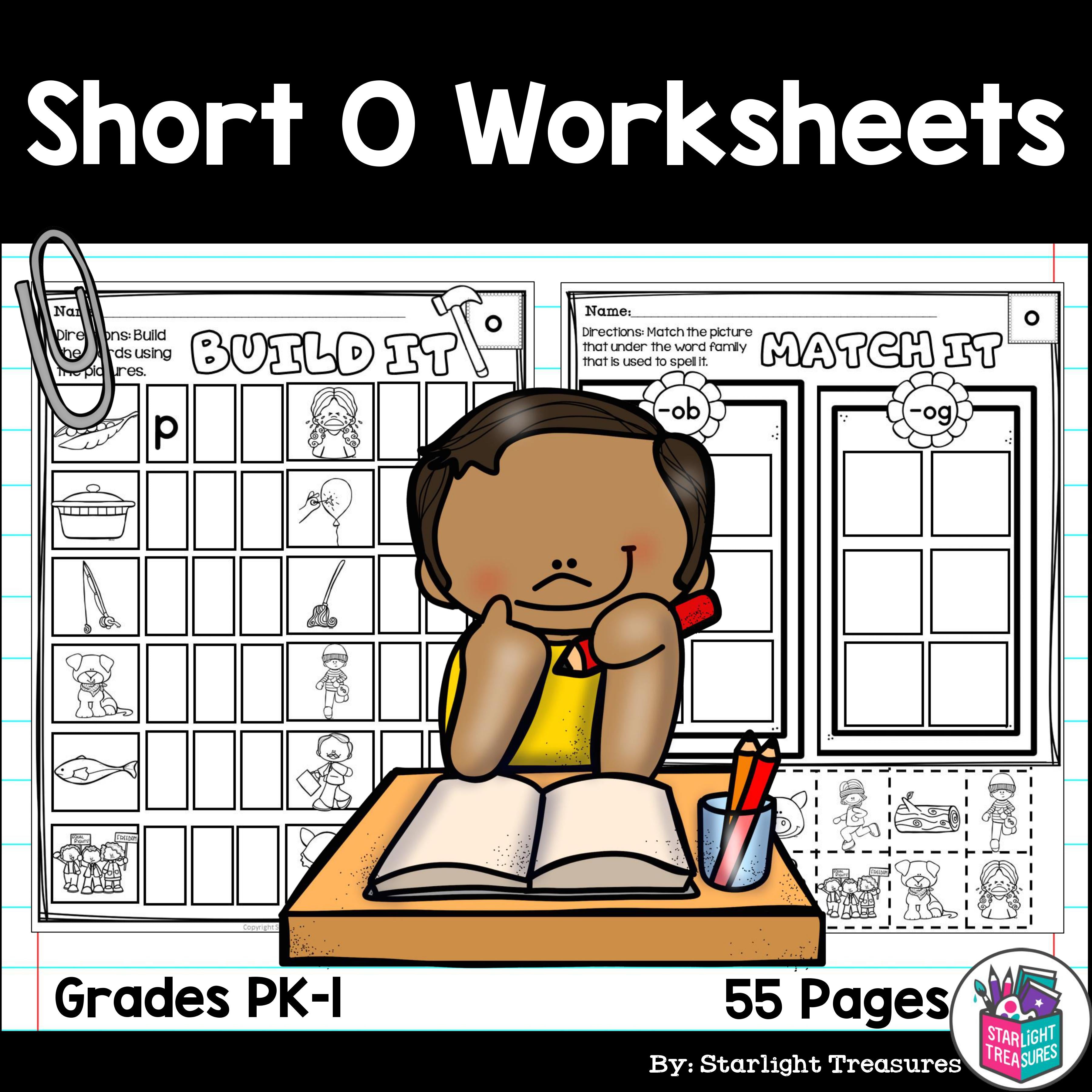 Short O Worksheets and Activities for Early Readers