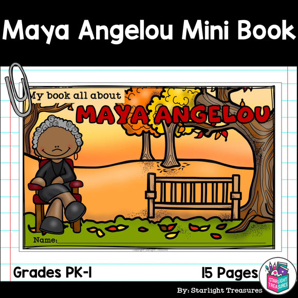 Maya Angelou Mini Book for Early Readers: Black History Month