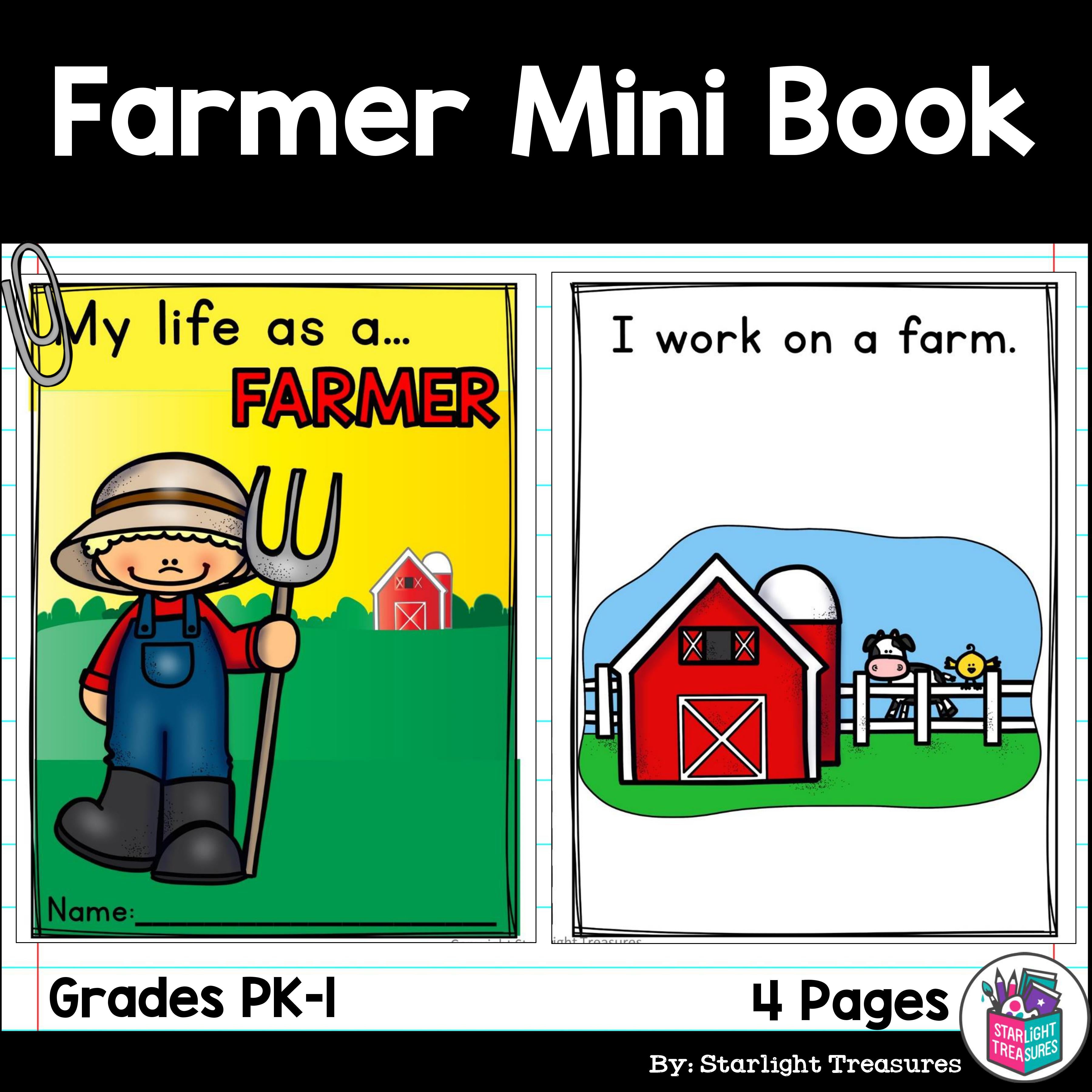 Farmer Mini Book for Early Readers 