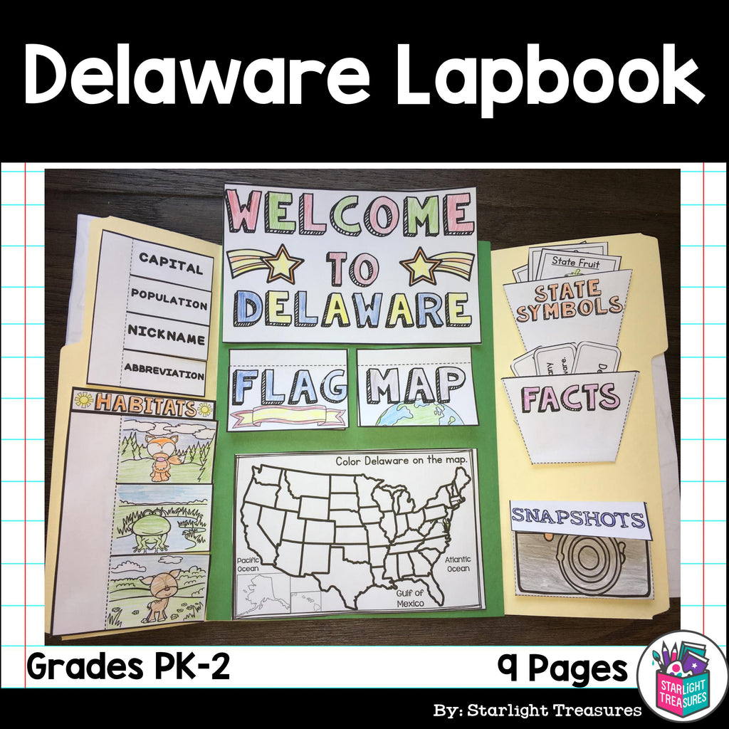 Delaware Lapbook for Early Learners - A State Study