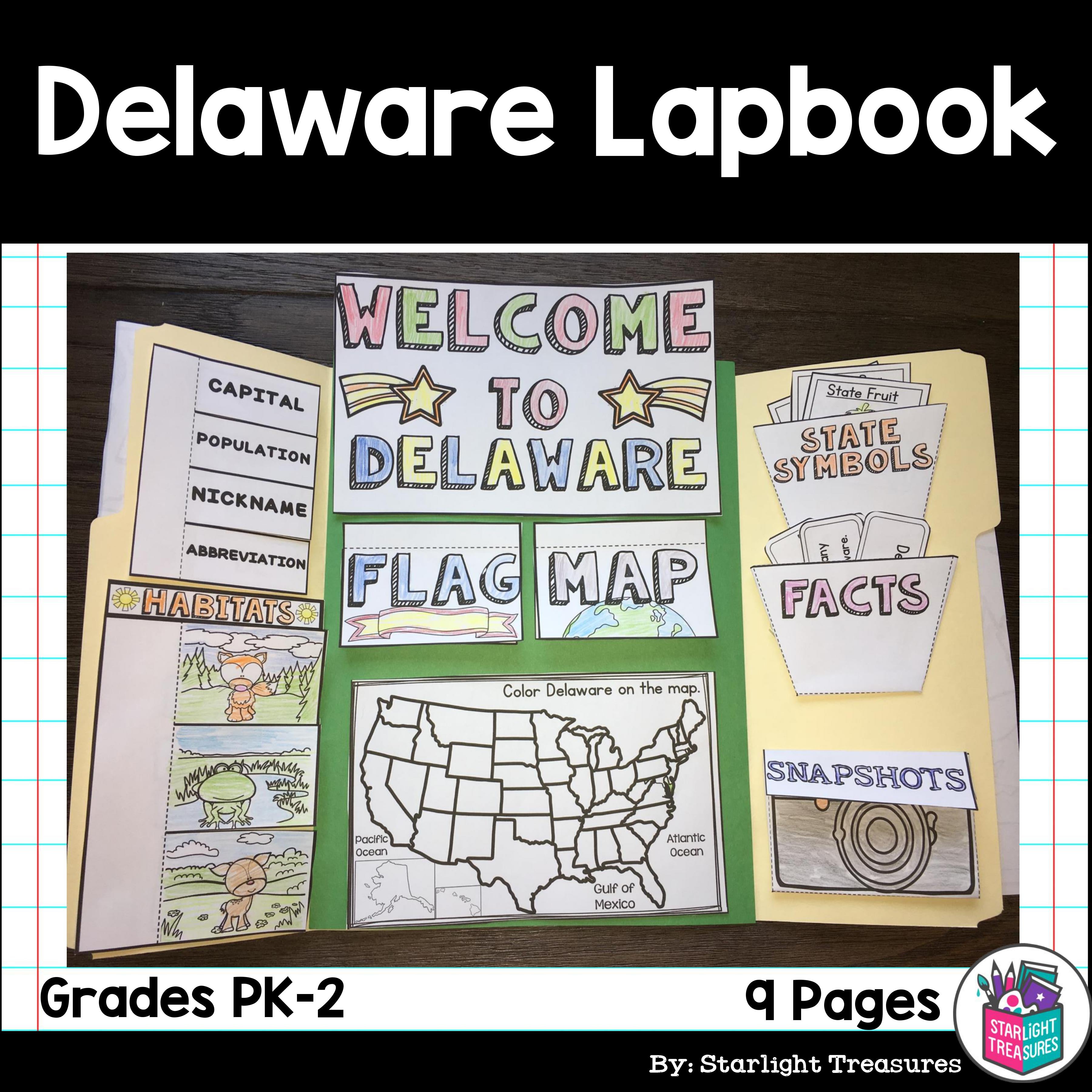 Delaware Lapbook for Early Learners - A State Study