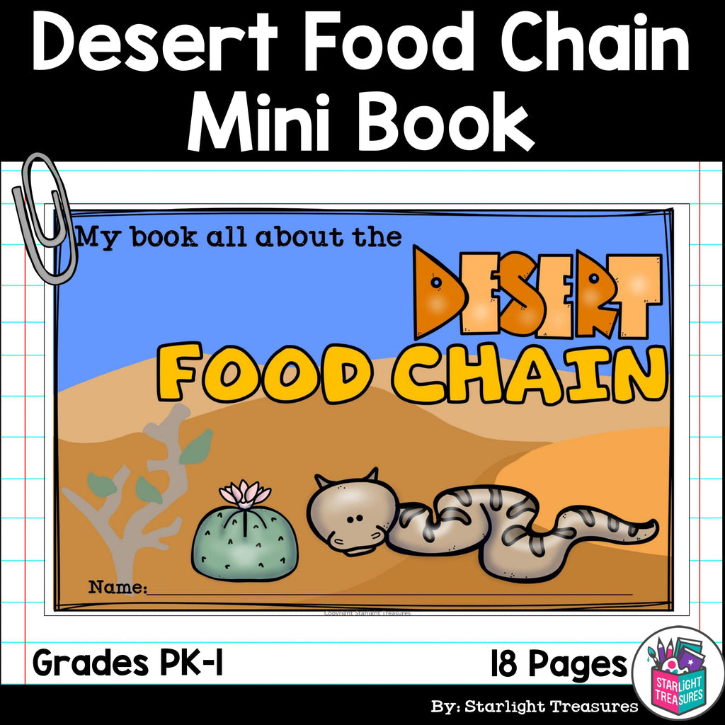 Desert Food Chain Mini Book for Early Readers - Food Chains