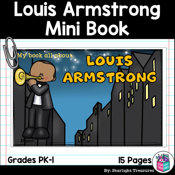 Louis Armstrong Mini Book for Early Readers: Black History Month